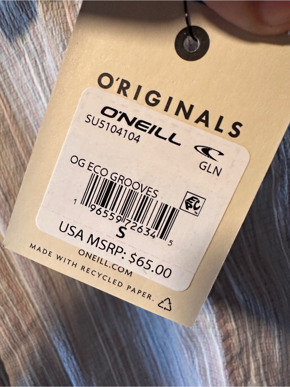 Small | O’Neill | Golden Striped Button-Up Shirt Organic Cotton - Picture 5 of 7